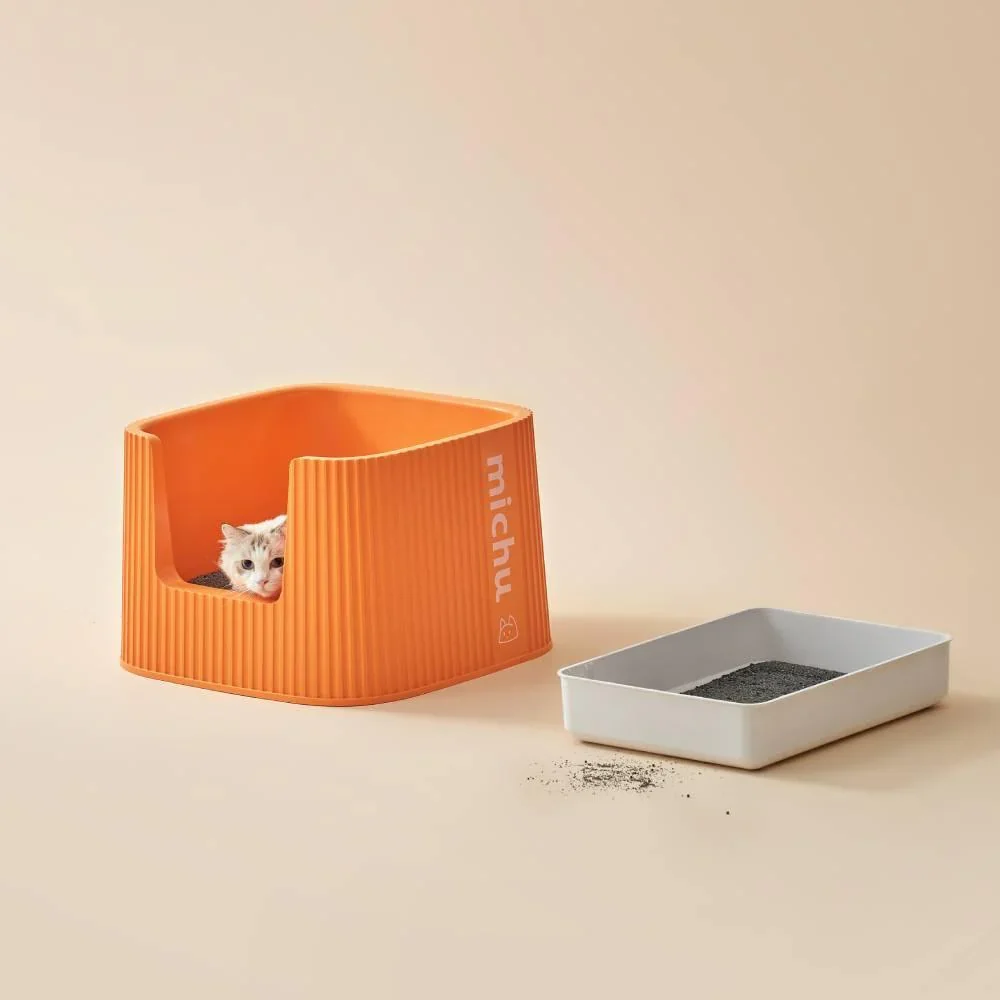 Michu XXL Coral Deluxe Cat Litter Box - Spacious Design - Image 3