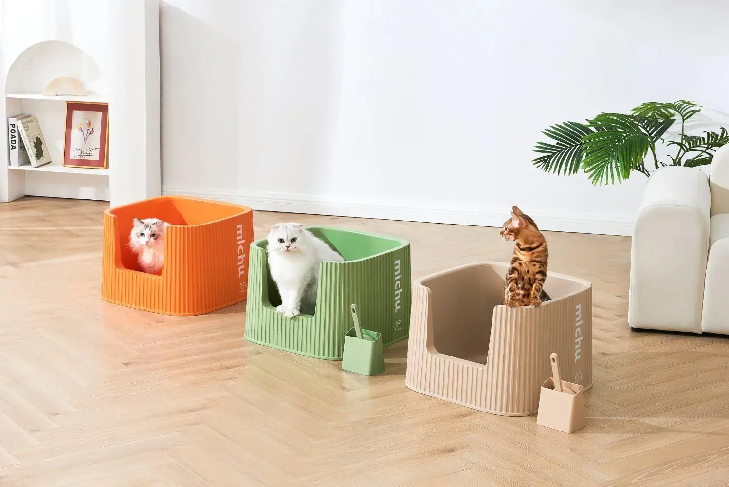 Michu XXL Coral Deluxe Cat Litter Box - Spacious Design - Image 8
