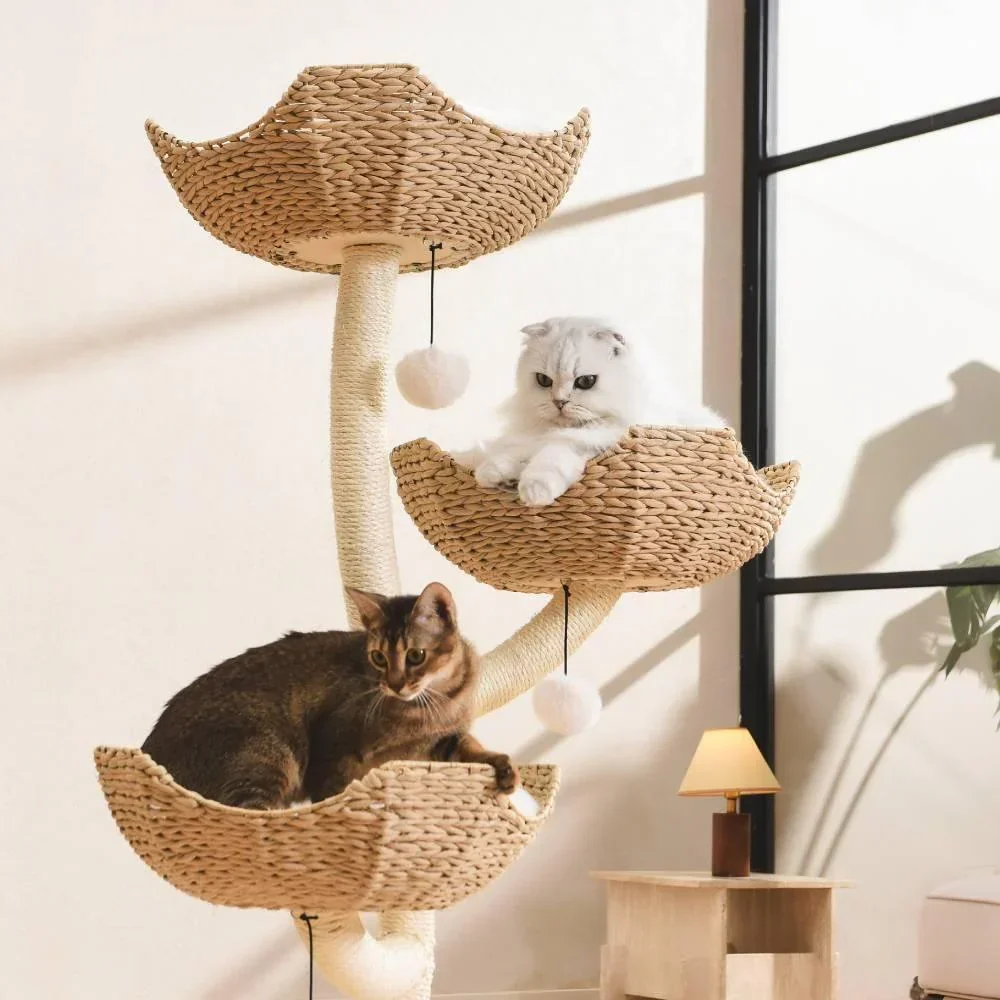 MICHU Ivy Cat Tower Deluxe 4-Tier Designer Tall Cat Tree Pre Order - Image 3