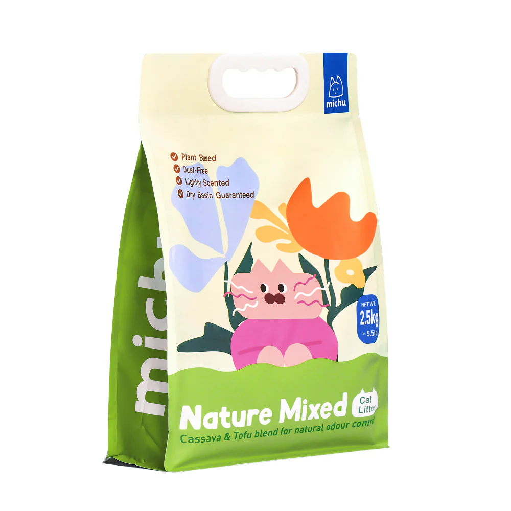 Michu NatureMix Plant Cat Litter –Tofu & Cassava Blend  Litter 2.5kg/6L - Image 10