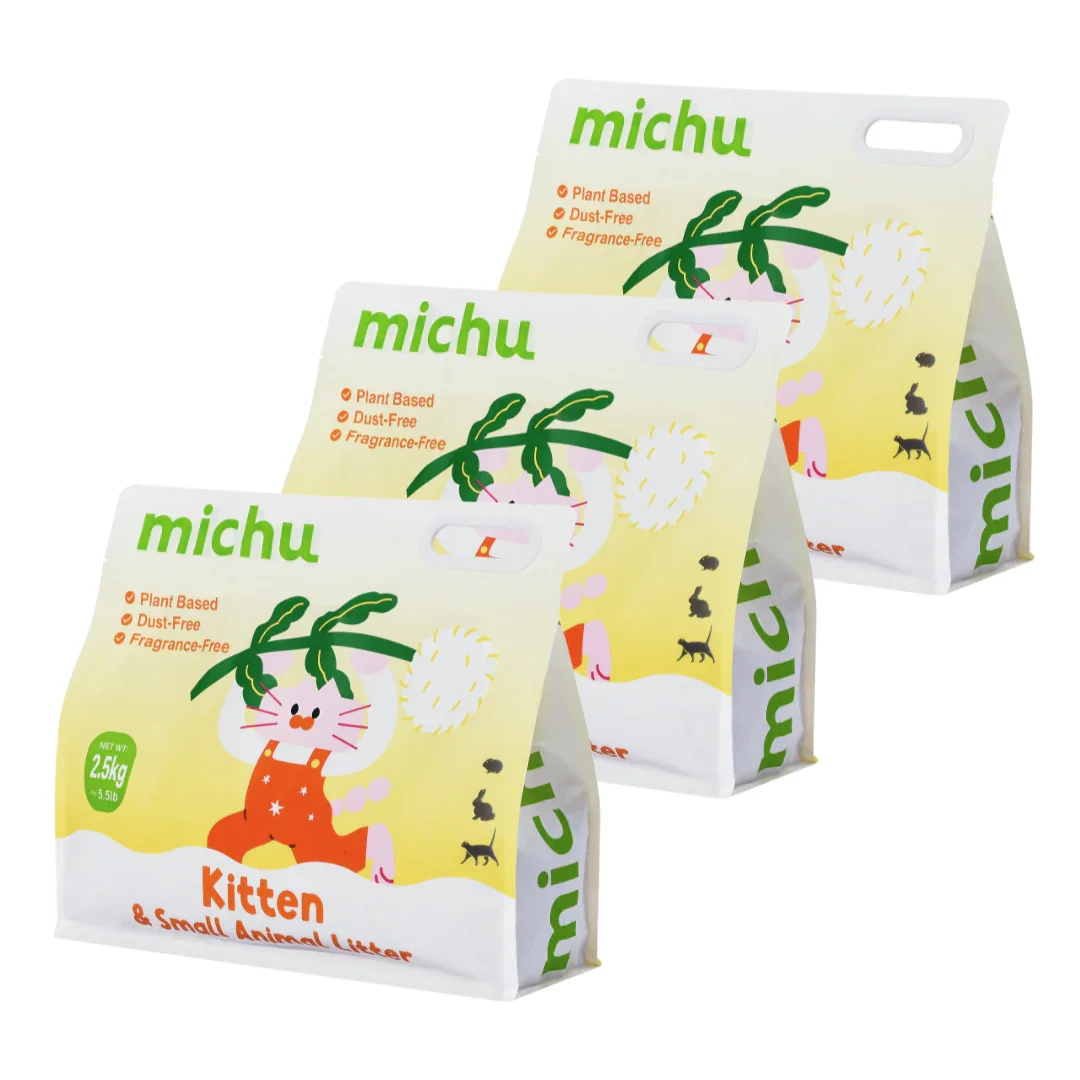 Michu Tofu Cat Litter for Kittens and Small Animals, Natural Crushed Formula, Plant-Based & Safe if Ingested 2.5kg/6L - Image 23