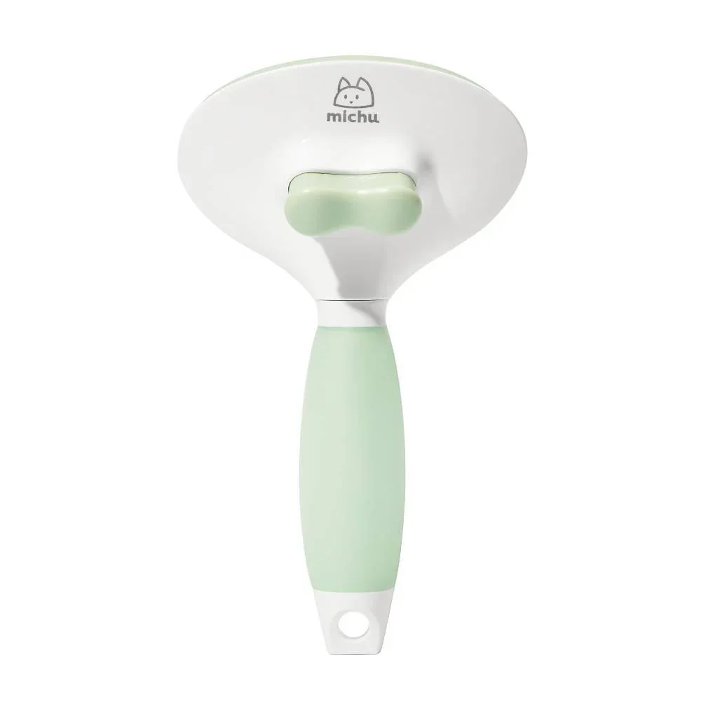 Michu Cream Round-Head Grooming Dog/Cat Brush - Perfect for Gentle Coat Care - Image 15